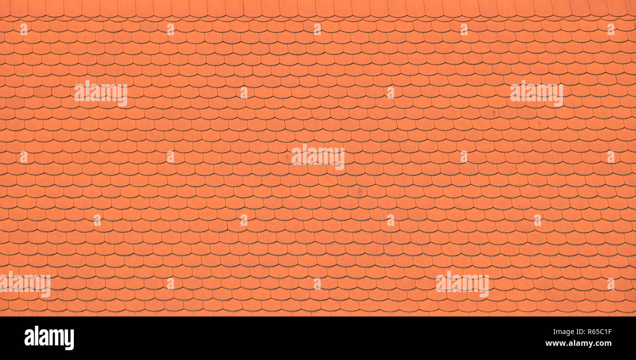 Rot Braun keramische Dachziegel Muster Hintergrund Stockfoto