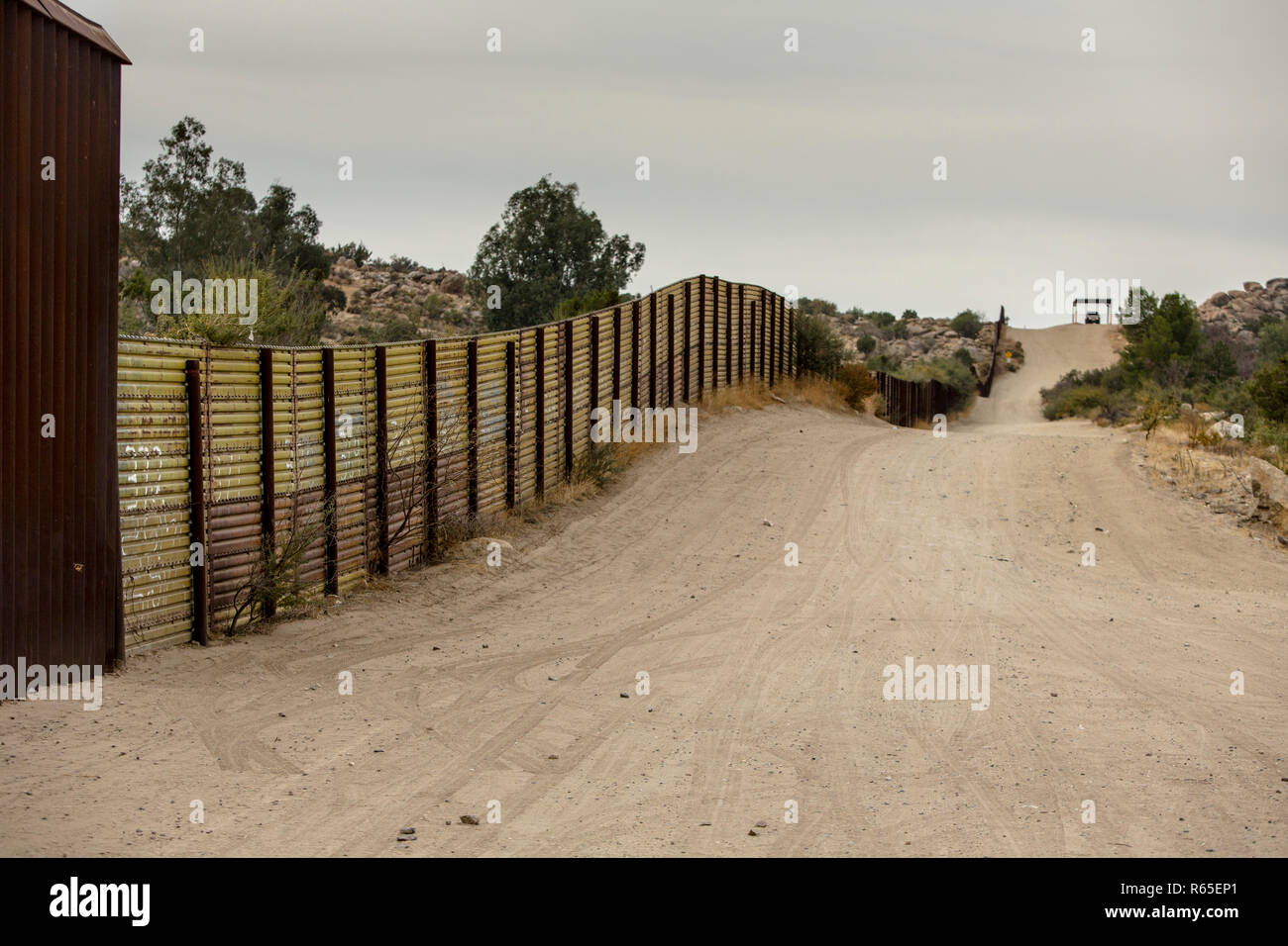 United States Grenzmauer zu Mexiko Stockfoto