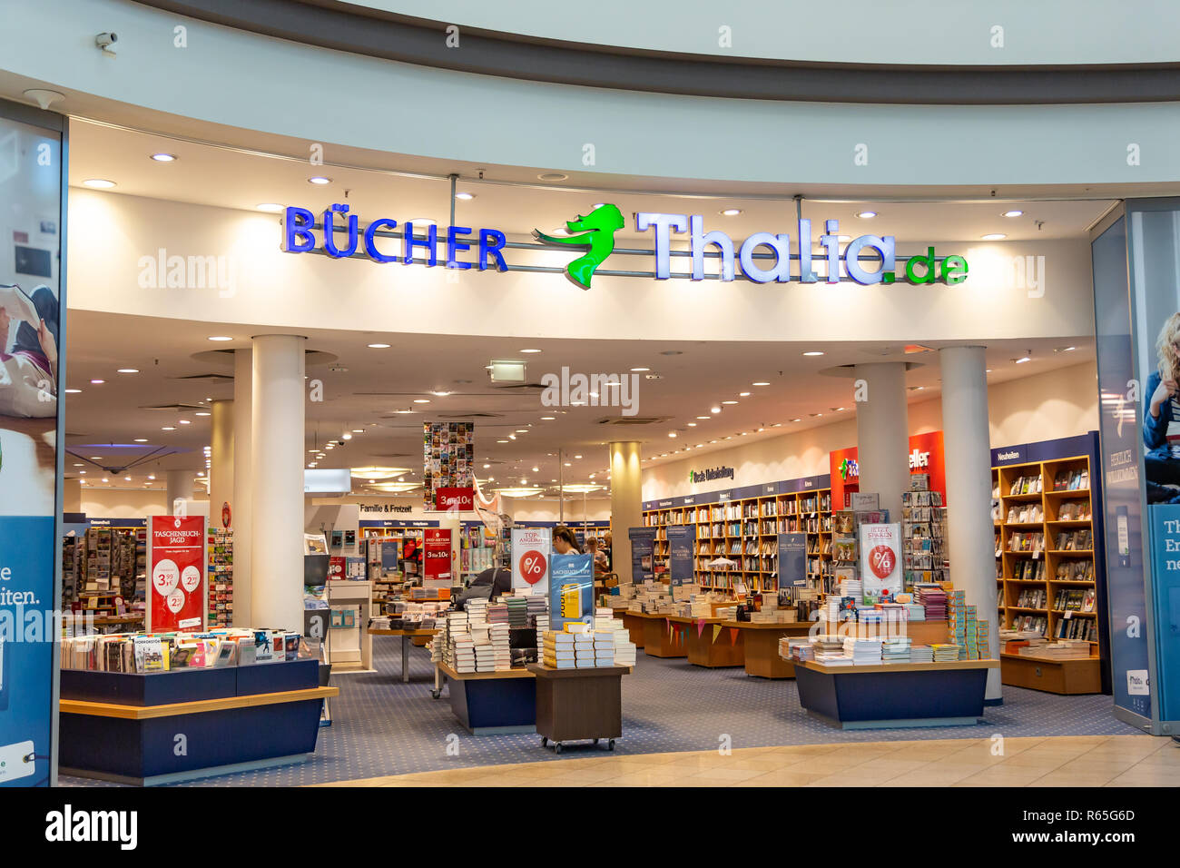 WETZLAR, Deutschland - 29 August 2017: Thalia ist eine Kette von mehr als 200 Buchhandlungen in Deutschland. Stockfoto