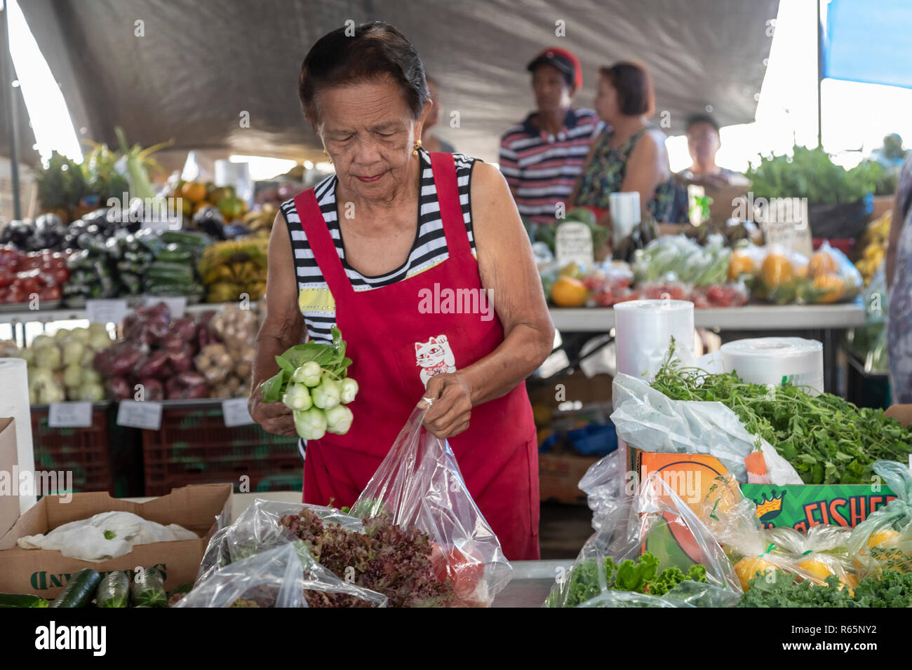 Hilo, Hawaii - Hilo Farmers Market. Stockfoto