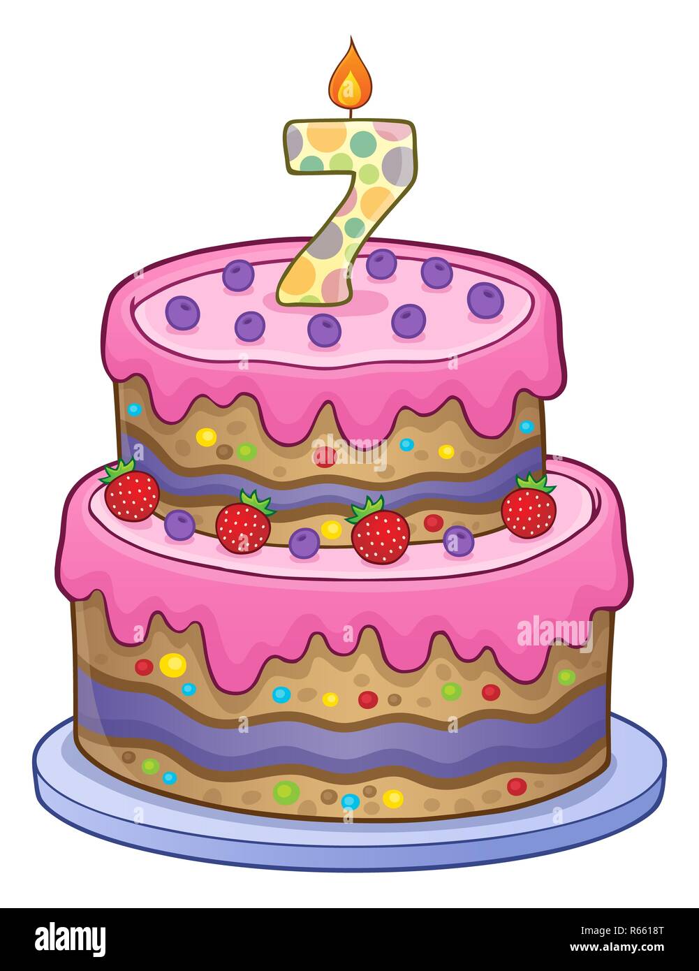 Geburtstag Kuchen Bild Fur 2 Jahre Stockfotografie Alamy