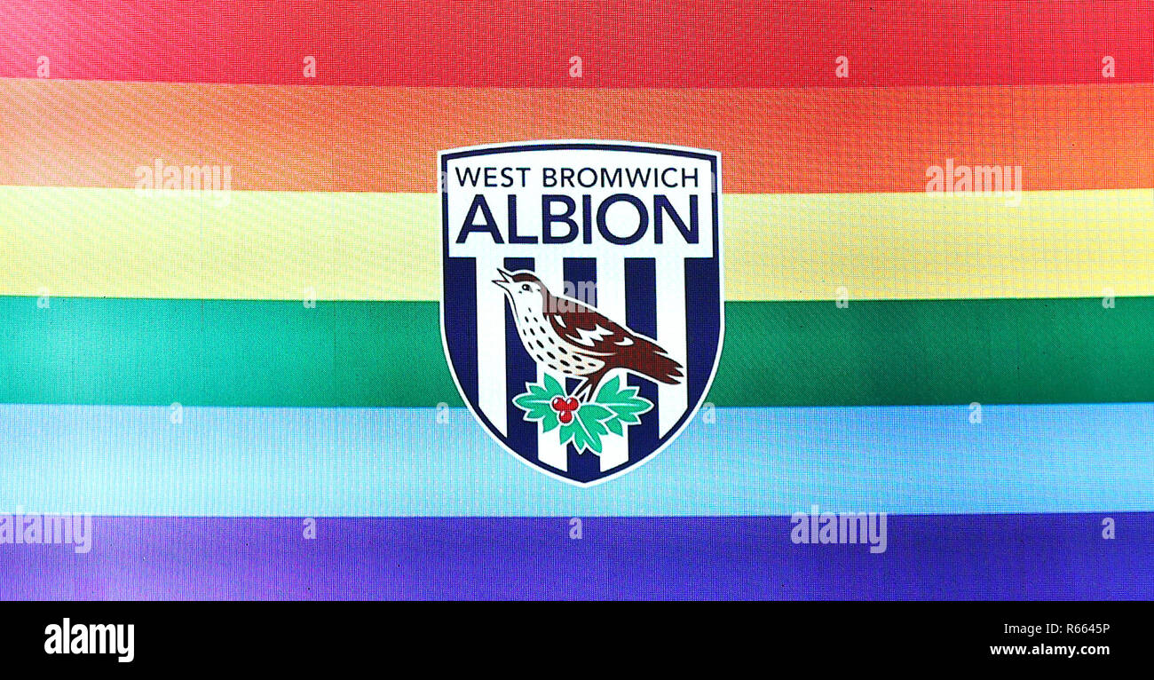 Nahaufnahme der TV-Bildschirm im Boden während der Skybet Championship Match in West Bromwich, West Bromwich. Stockfoto
