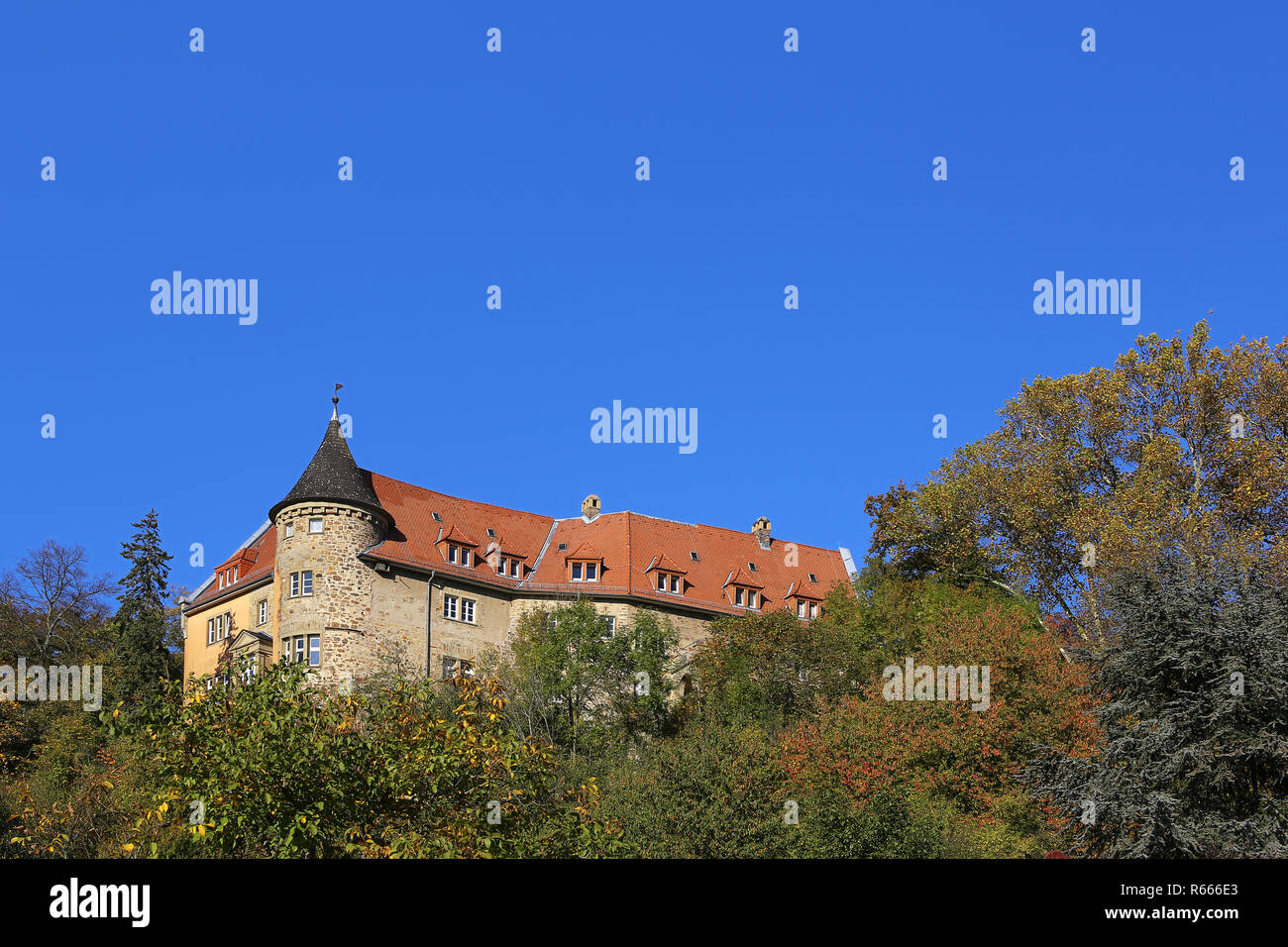Das Schloss über rotenberg in Rauenberg Stockfoto