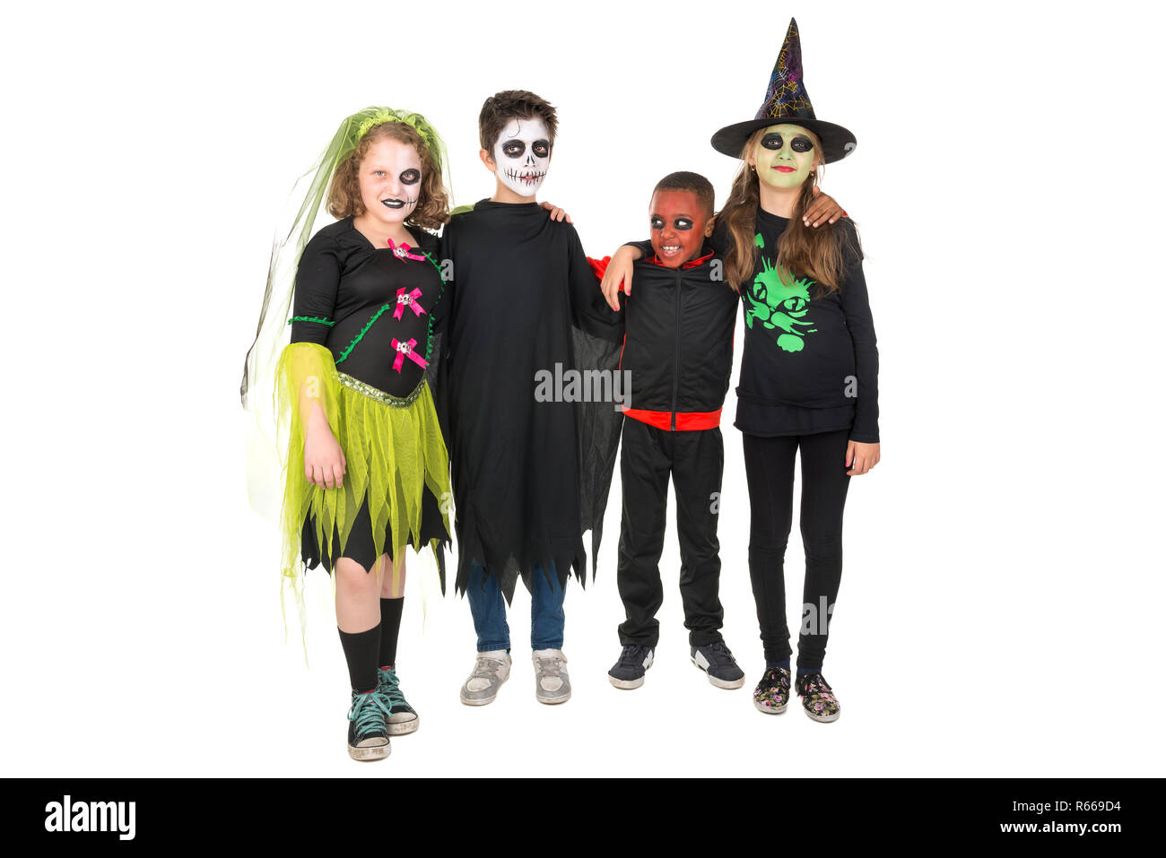 Kinder Halloween Kostüme Stockfoto