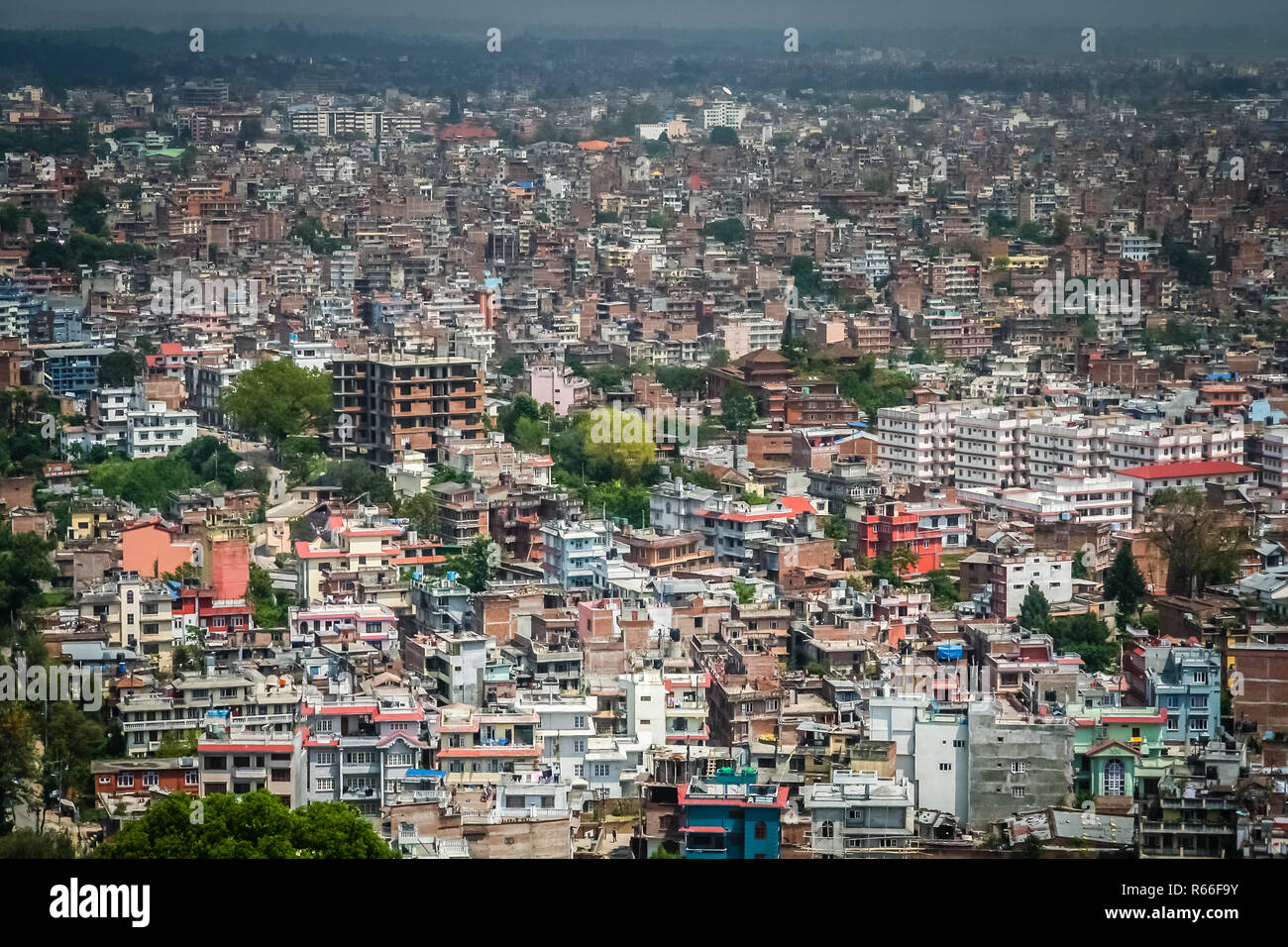 Luftaufnahme von Kathmandu Stockfoto
