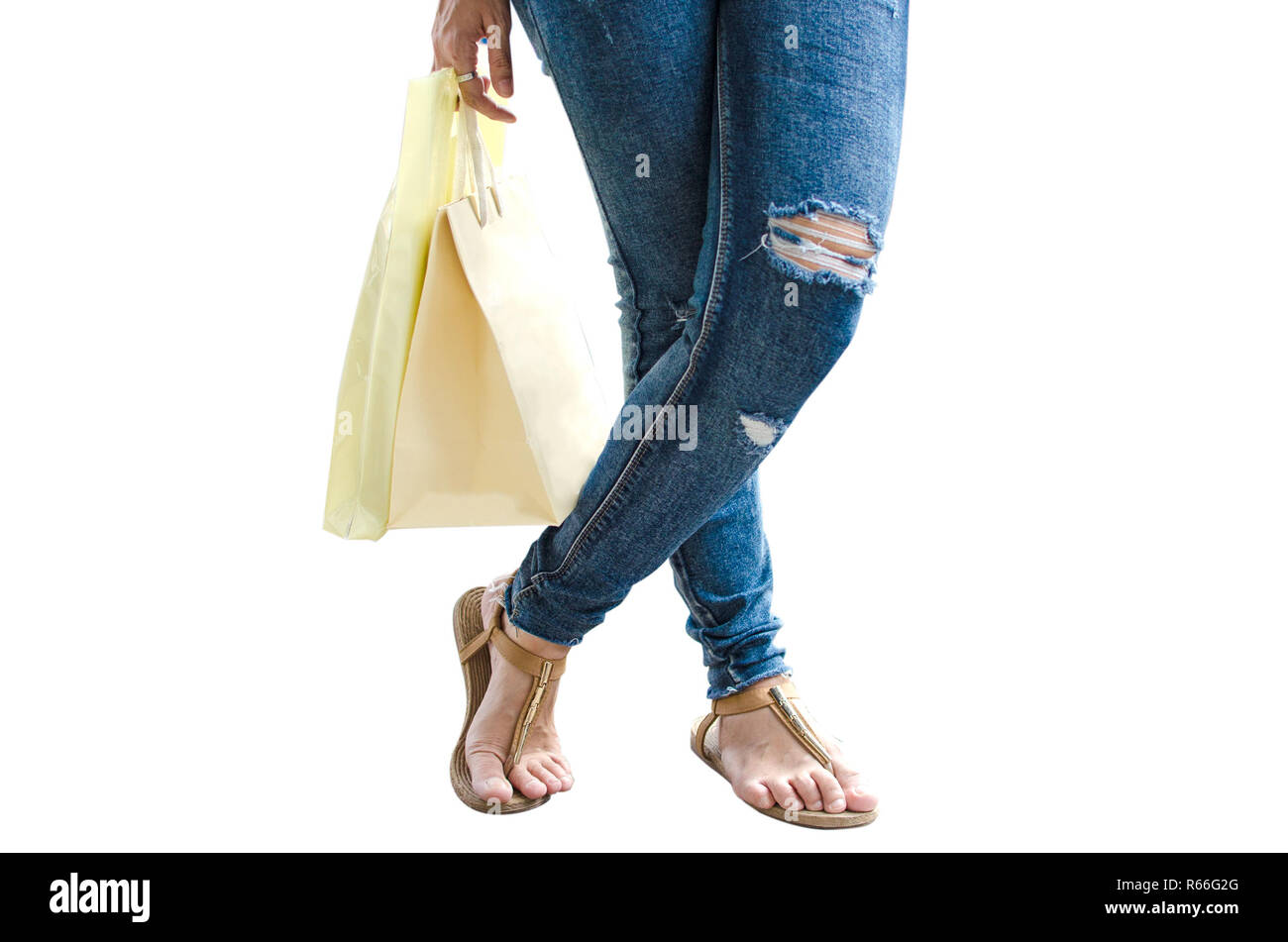 zerrissene jeans im winter