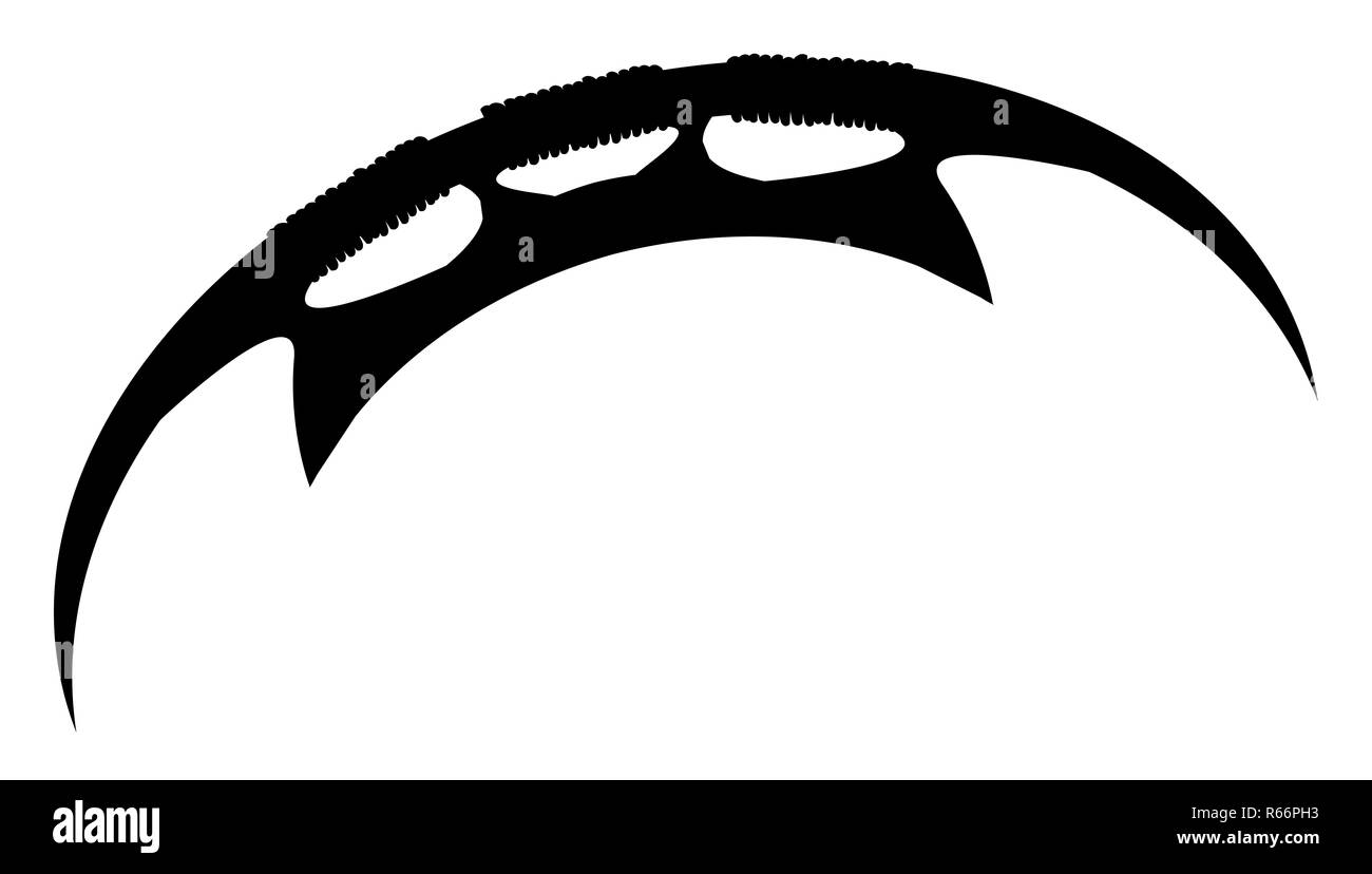 Isolierte Alien Blade Waffe Silhouette Stockfoto