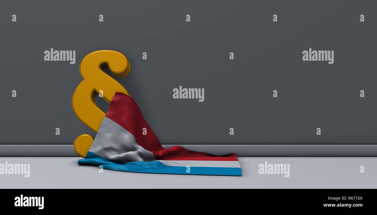 Absatz und Flagge von Luxemburg Stockfoto