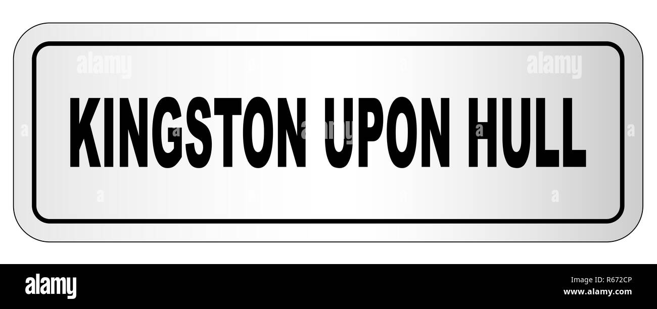Kingston Upon Hull City Typenschild Stockfoto