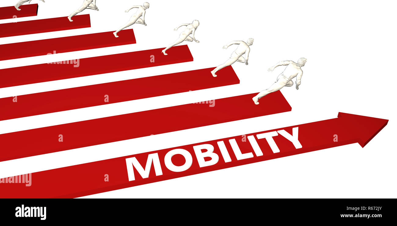 Für Informationen über die Mobilität Stockfoto