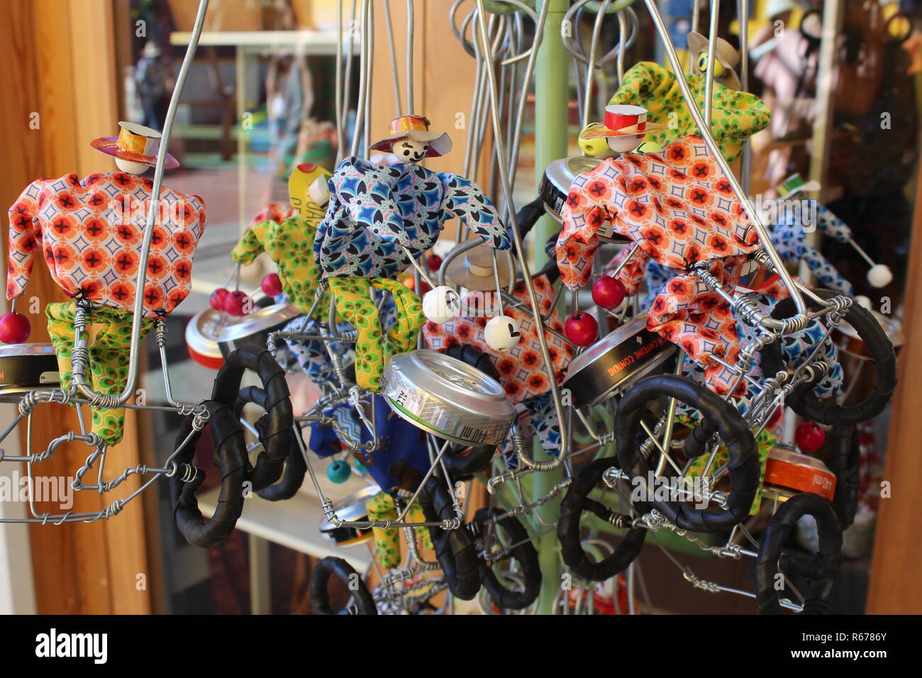 Südafrikanische Hand Handwerk mann Fahrrad Handwerk Stockfoto