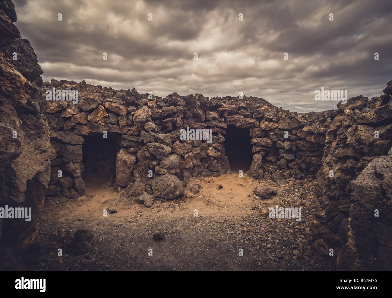 Alten Aborigine Häuser Stockfoto