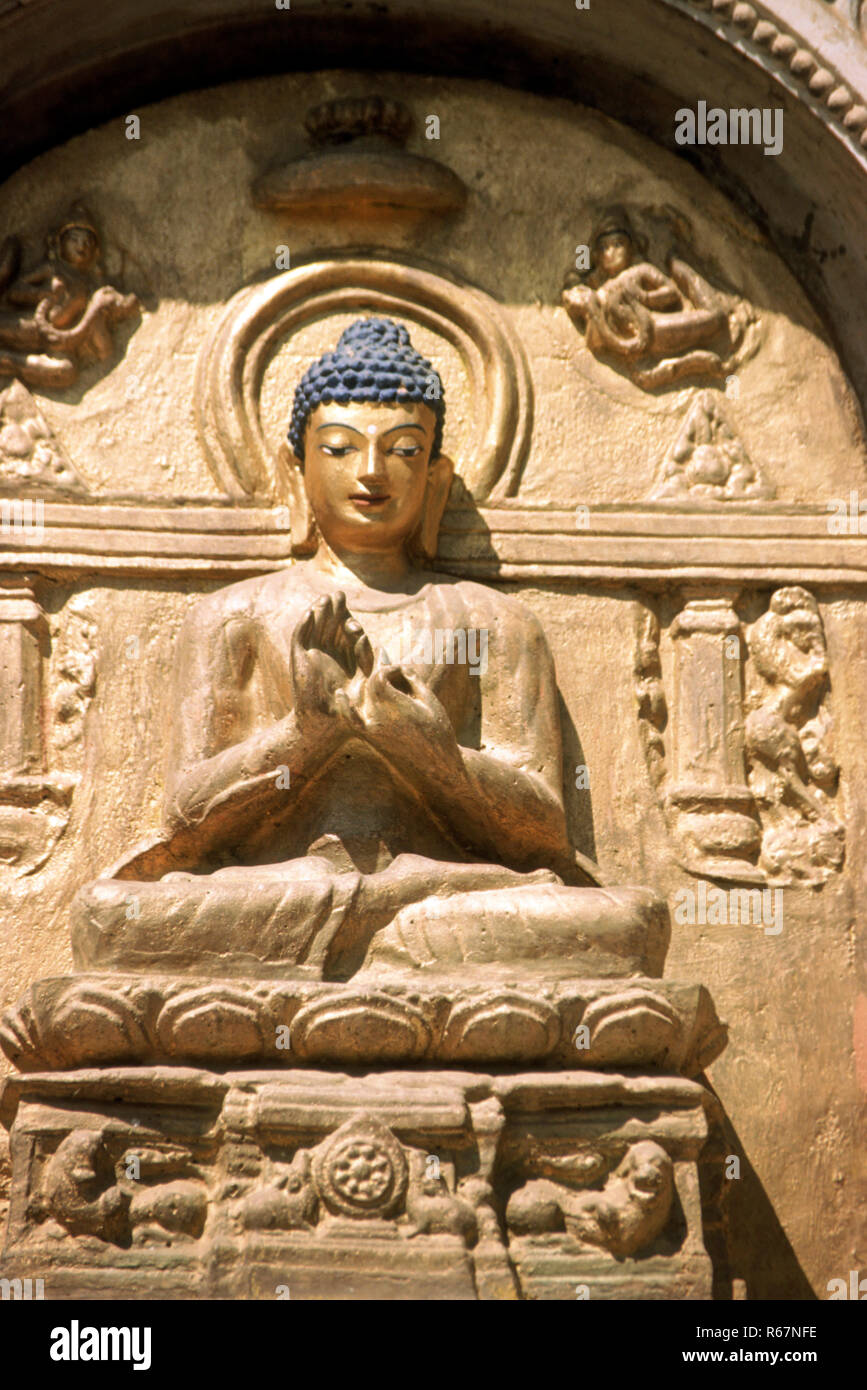 Lord Buddha Statue, Bihar, Indien Stockfoto