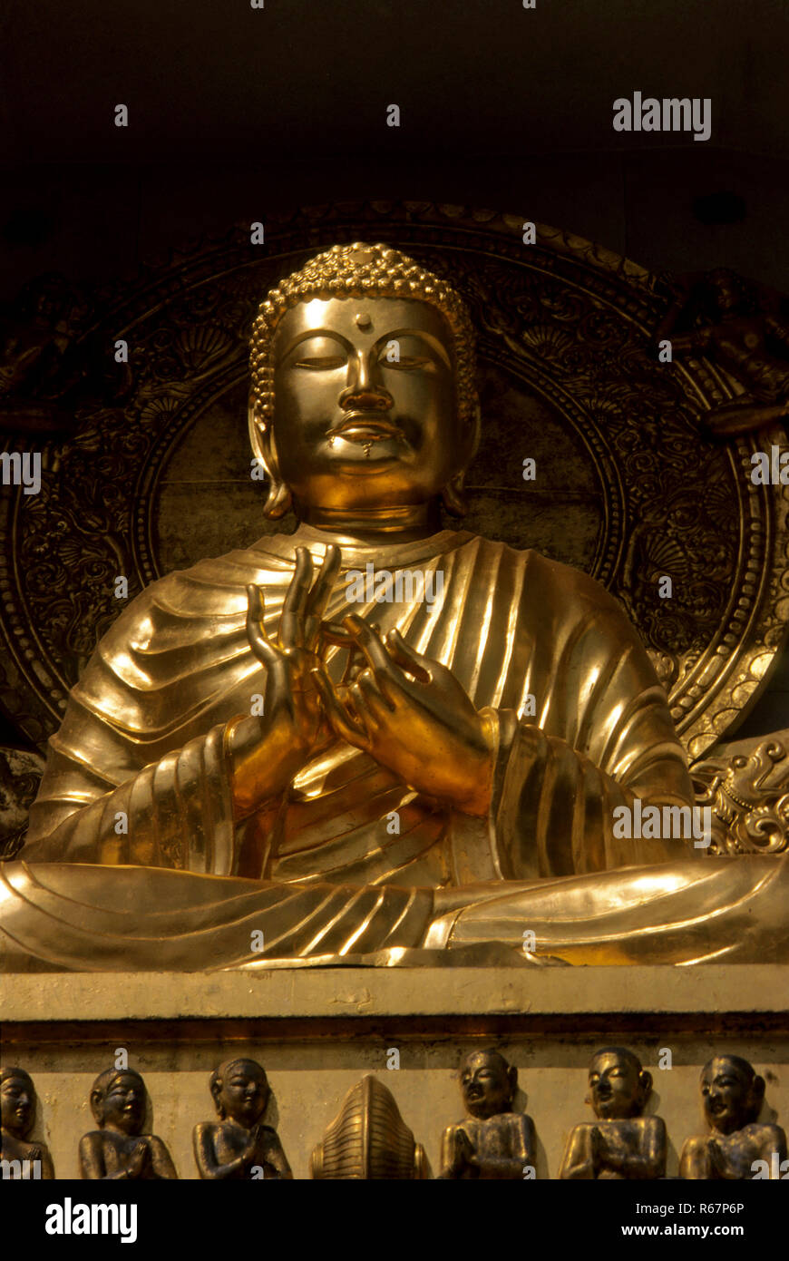 Statue des Lord Buddha, rajgir, Bihar, Indien Stockfoto