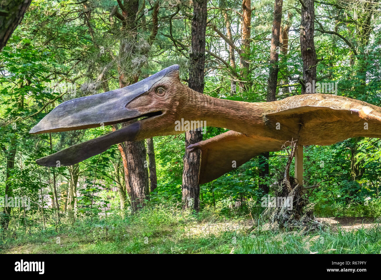 Quetzalcoatlus Dinosaurier in Lebensgröße Stockfoto