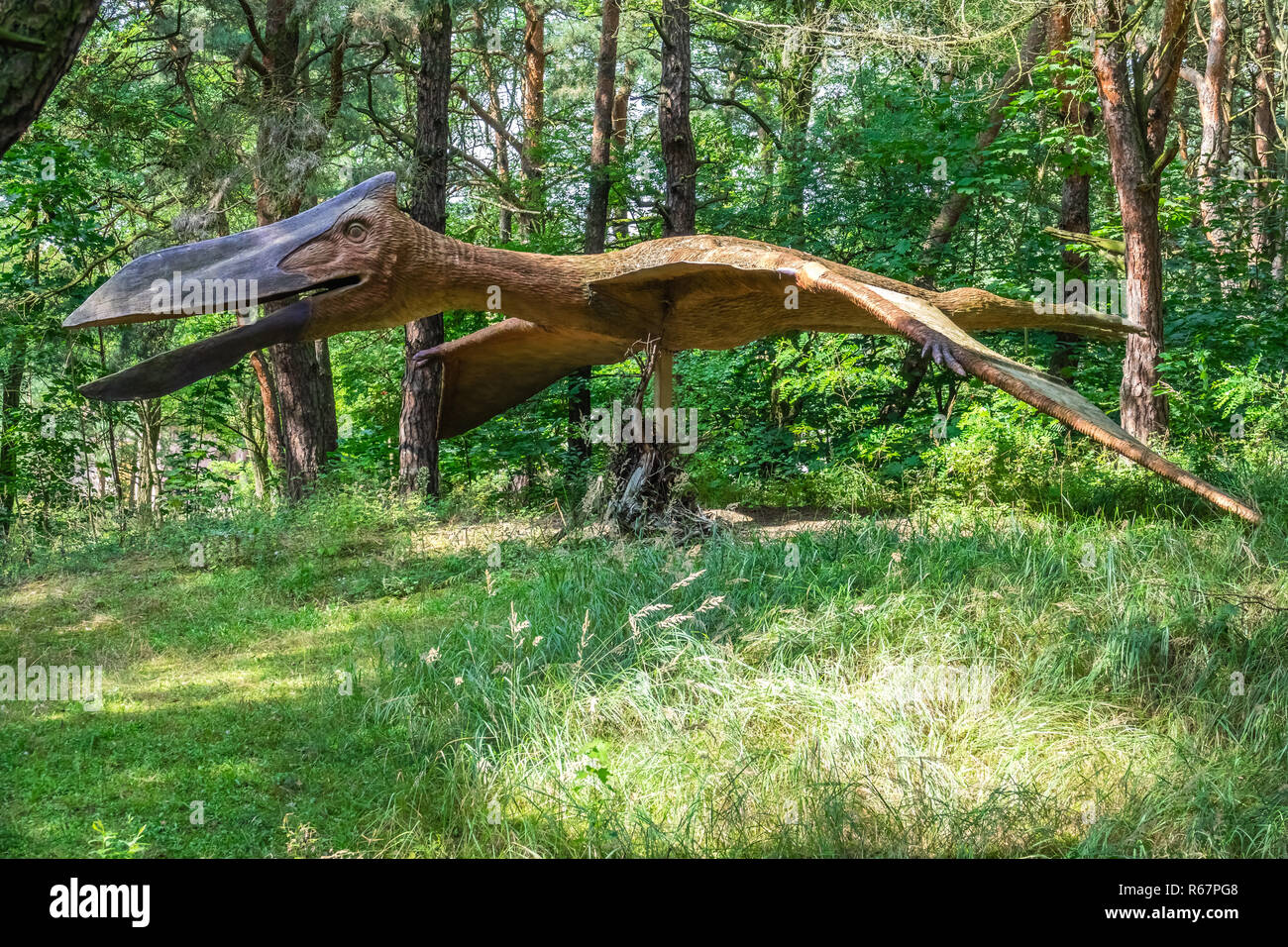 Quetzalcoatlus Dinosaurier in Lebensgröße Stockfoto