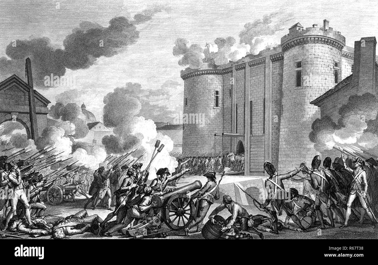 Die Erstürmung der Bastille, 14. Juli 1789. Stockfoto