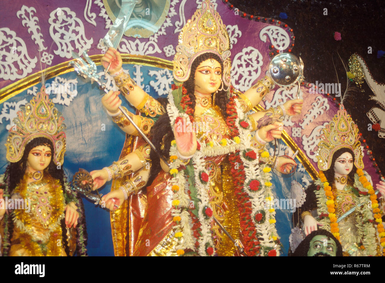 Durga Festivals, Kolkata, West Bengal, Indien Stockfoto