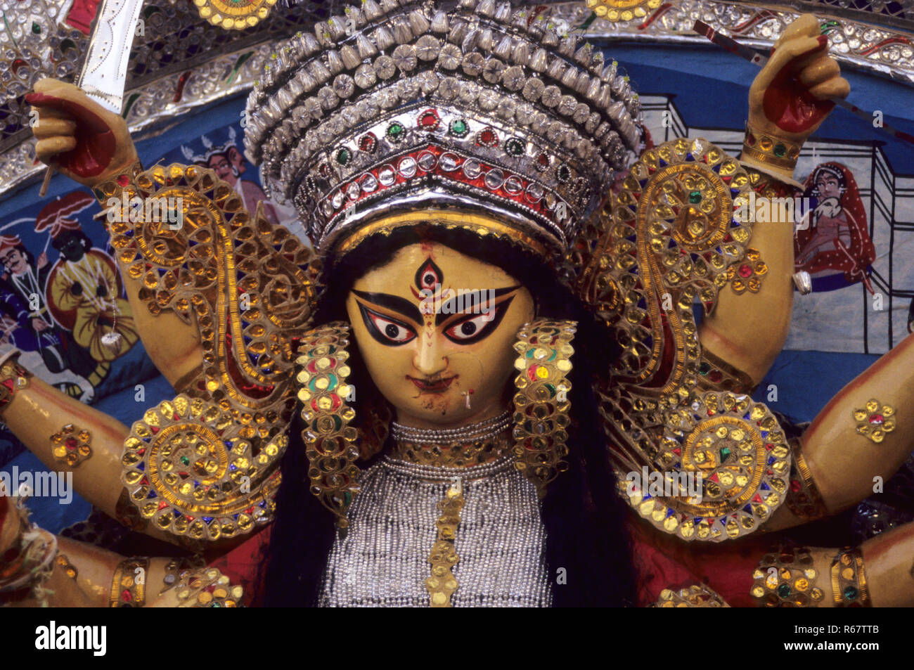 Durga Festival, Kolkata, West Bengal, Indien Stockfoto