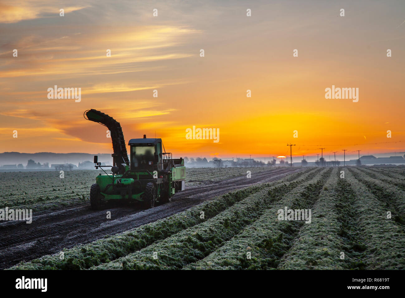 Precision Farming Im Burscough Lancashire 4 Dez 2018 Uk