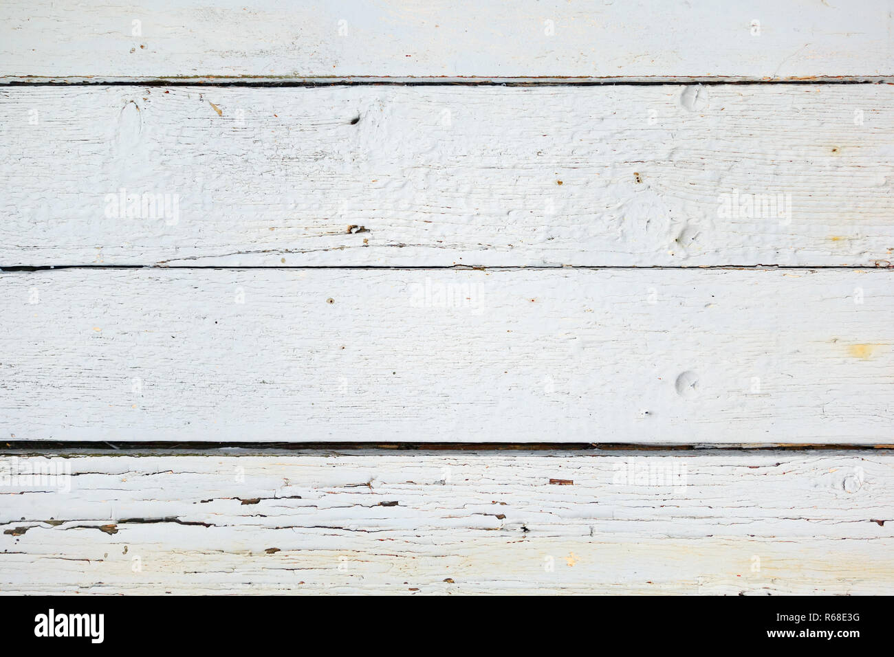 Altes holz Brett weiß lackiert Stockfotografie