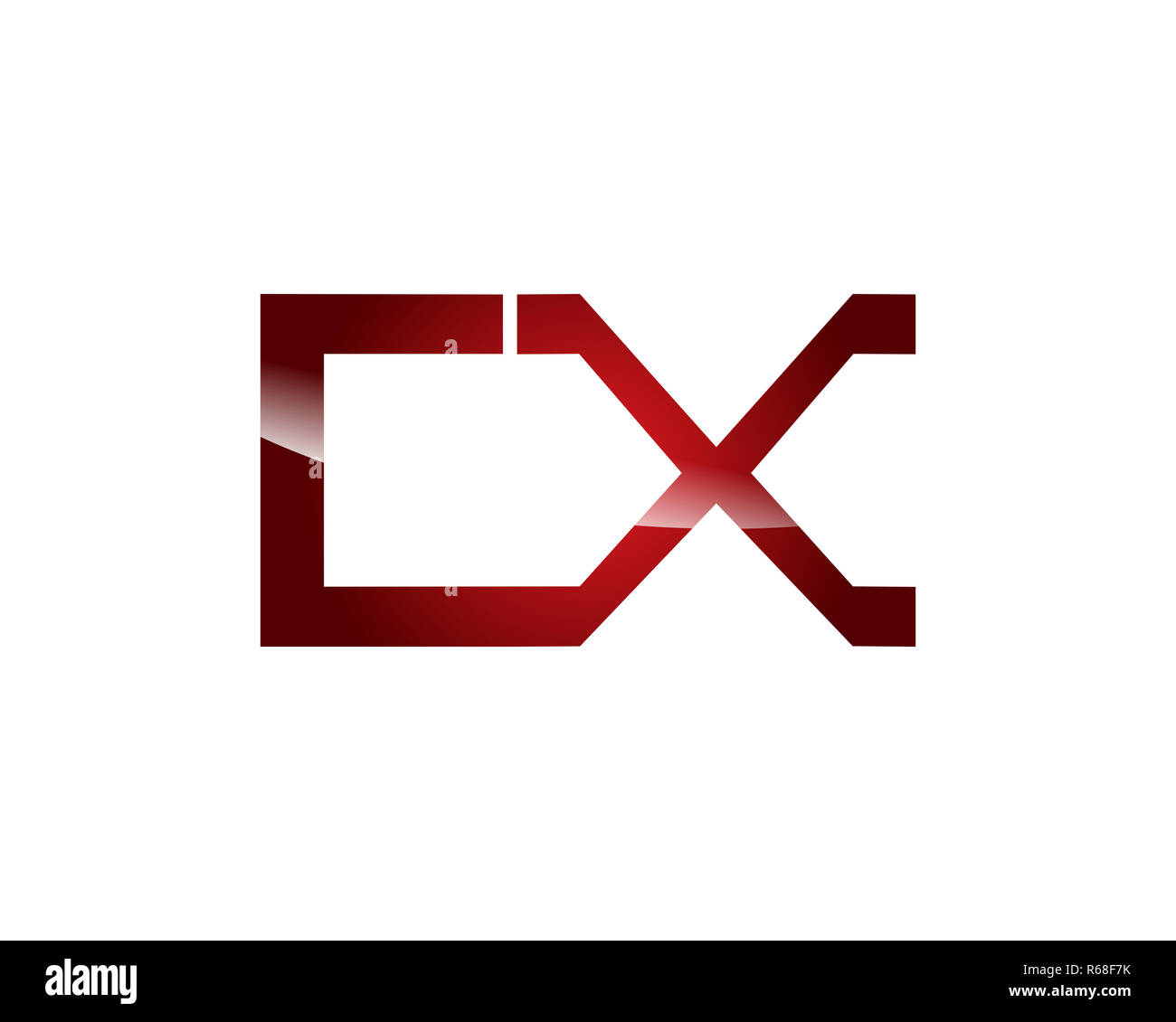 Dx schreiben Logo Stockfoto