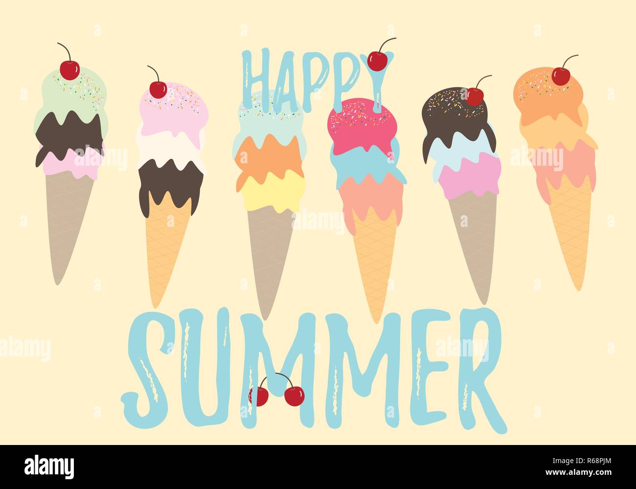 Sommer vektor karte kaufen Alamy