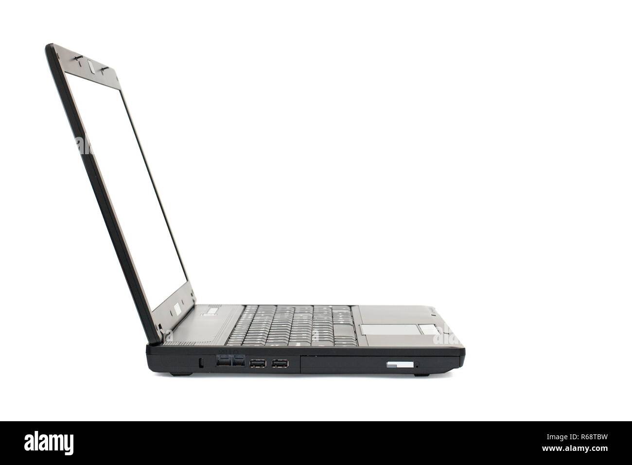 Laptop, isoliert auf weiss Stockfoto