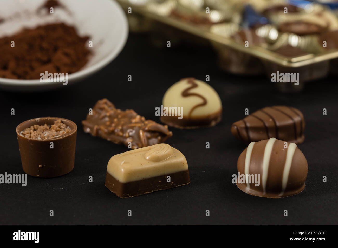 Pralinen Stockfoto