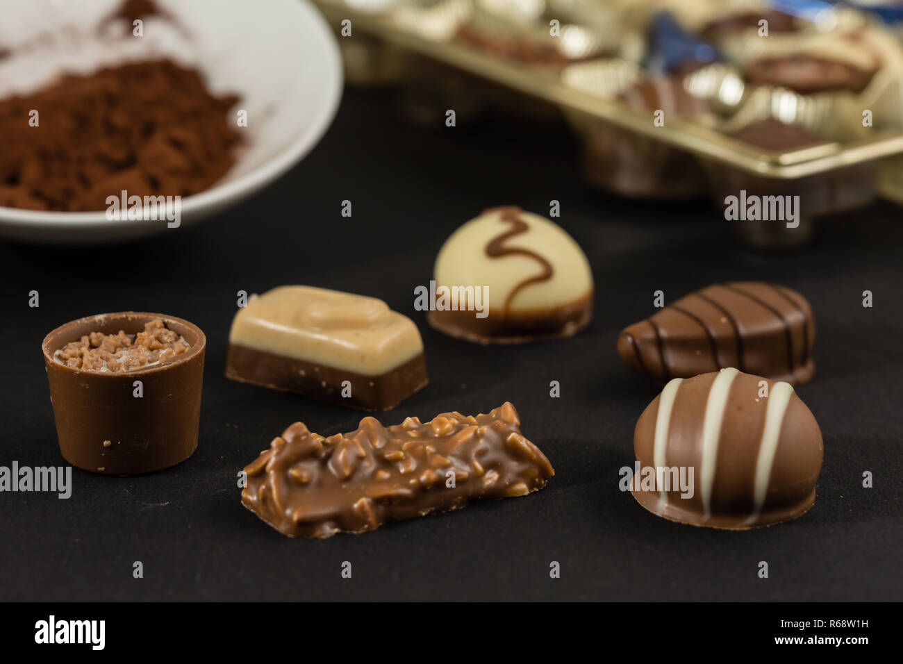 Pralinen Stockfoto