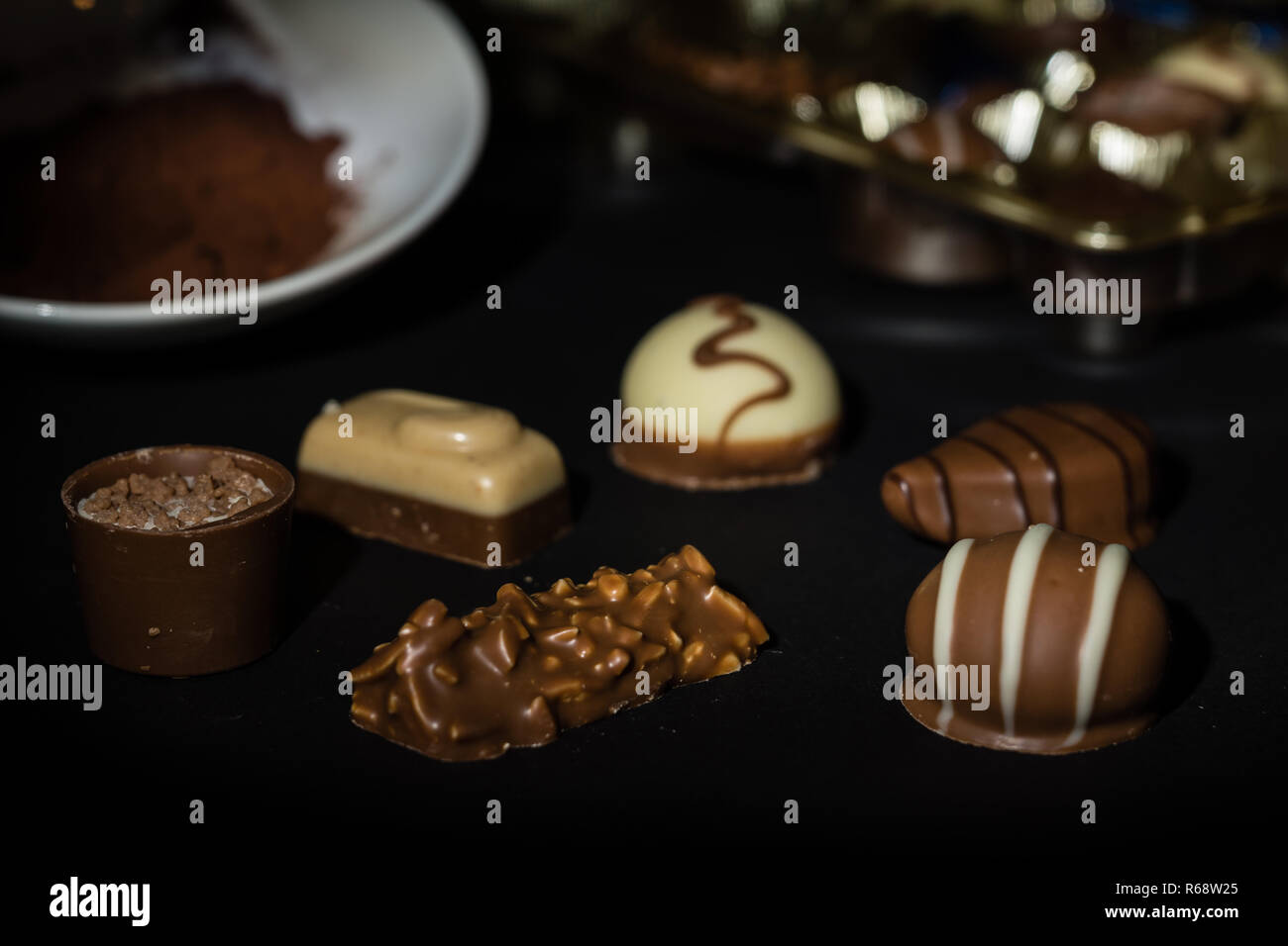 Pralinen Stockfoto