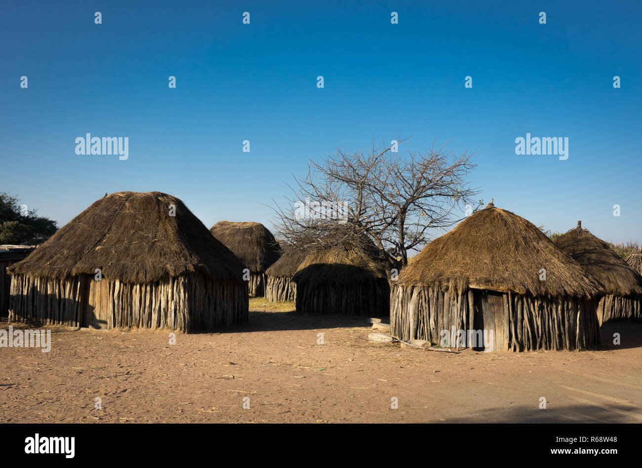 Mwila Stamm, Dorf, Huila Provinz, Chibia, Angola Stockfoto