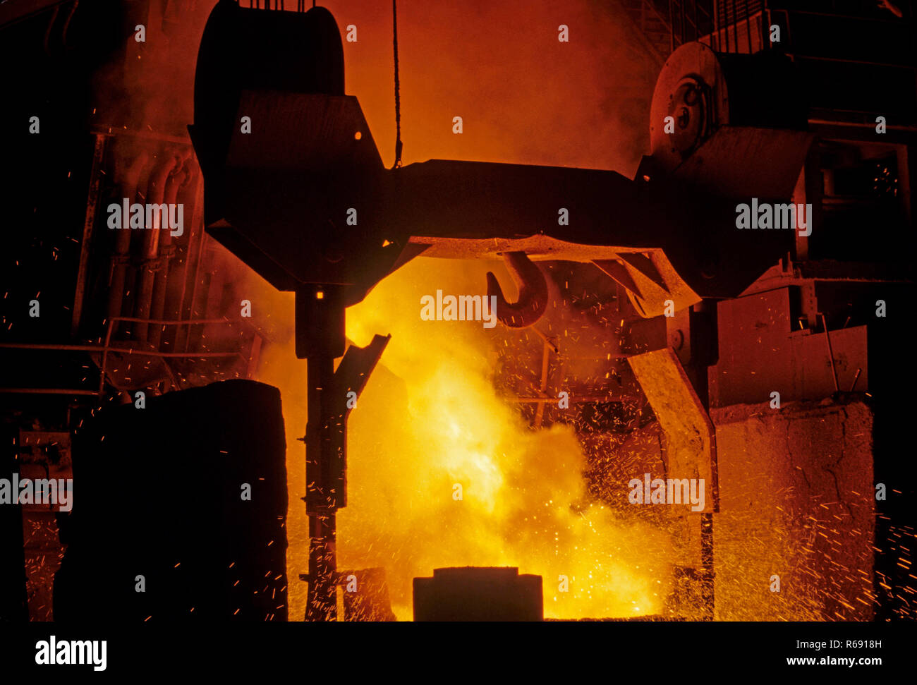 Stahlwerk, Stahlwerk, Stahlwerk, Indien, Asien Stockfoto