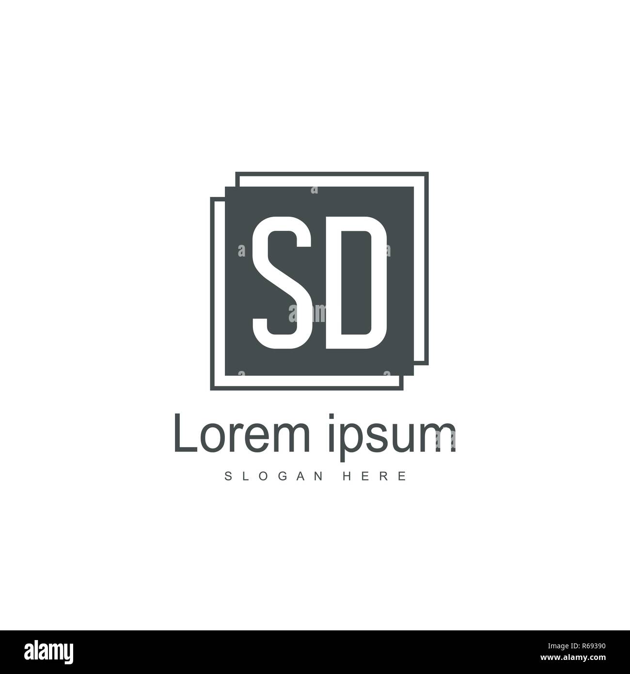 SD schreiben Logo Design. Initial SD-Logo Stock Vektor