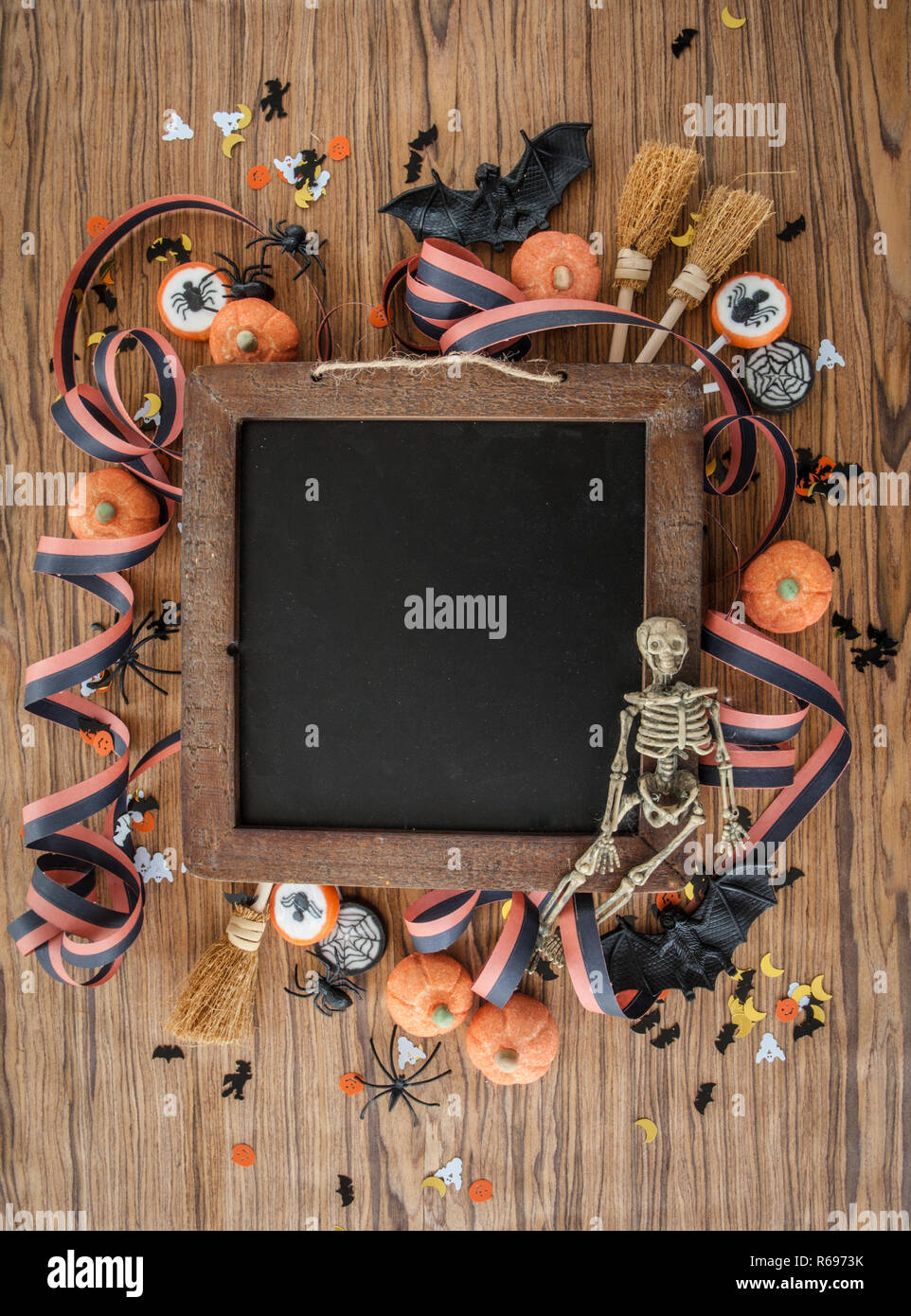 Scary Halloween Dekorationen Stockfoto
