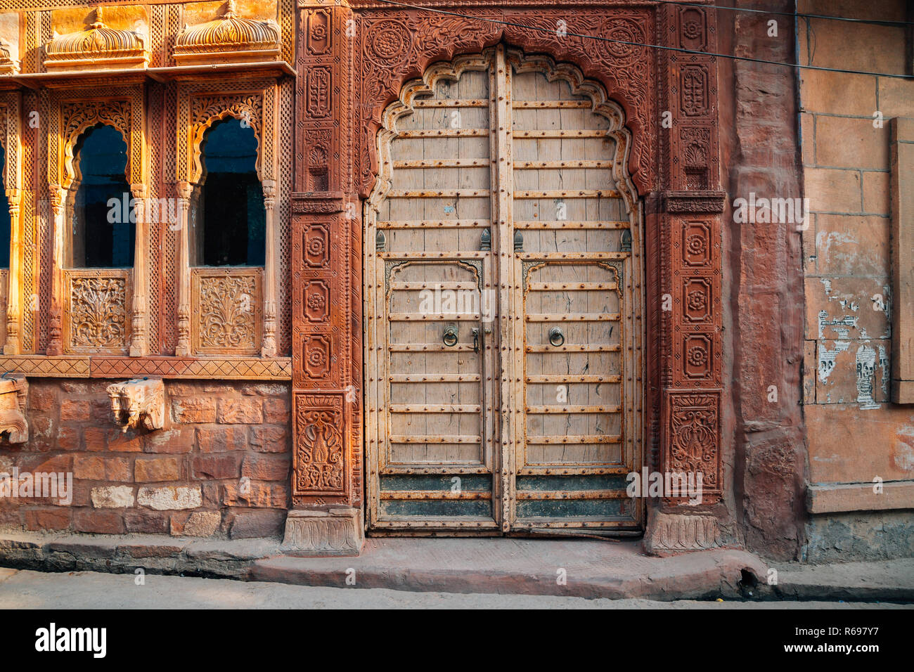 Im indischen Stil altes Haus außen Stockfoto