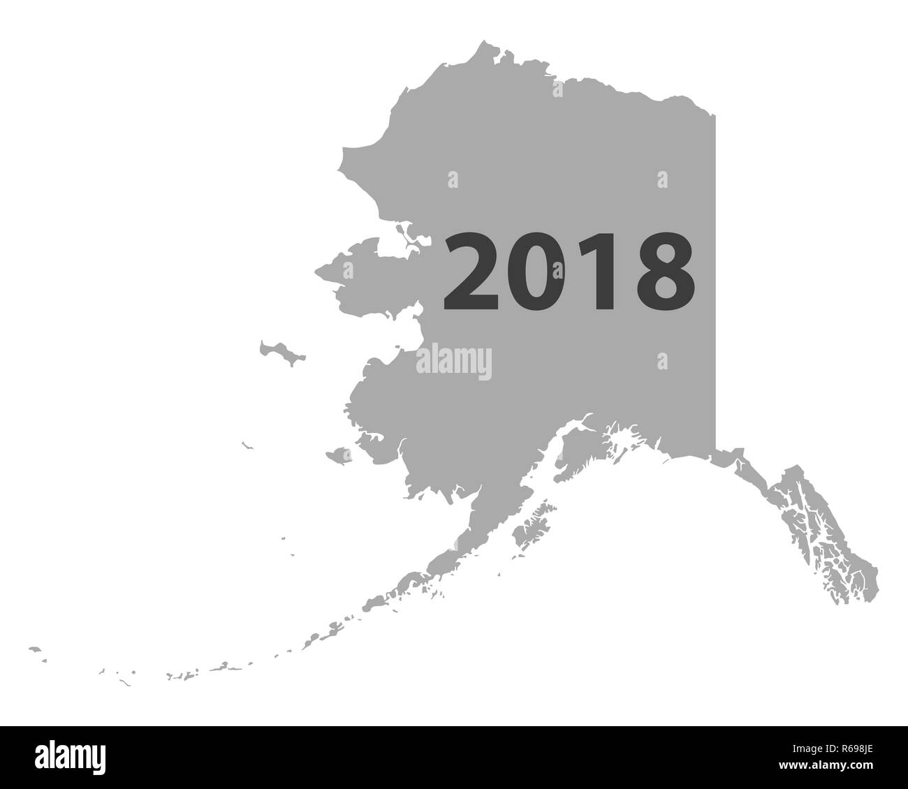 Karte von Alaska 2018 Stockfoto