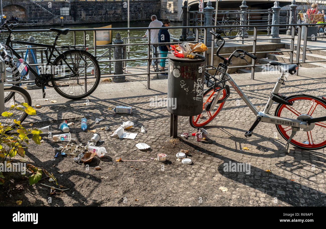 Berlin S Dreck und Müll Stockfoto