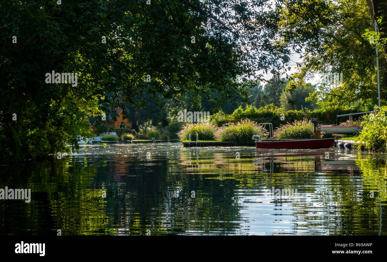 Wasser Kanal In der Gartenstadt neue Venedig in Berlin Stockfoto