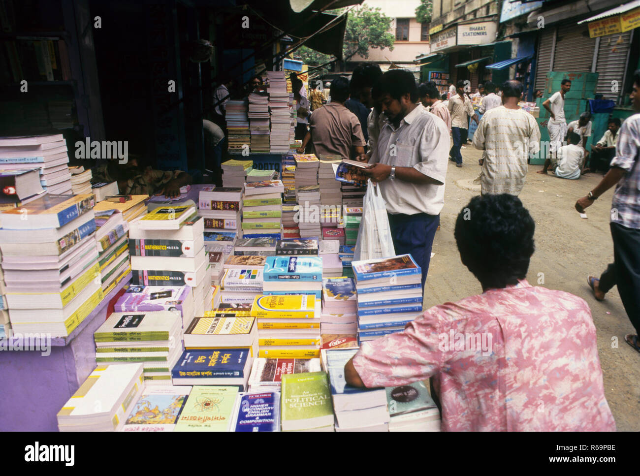 Bücher Basar, College Street, Kalkutta, Indien Stockfoto