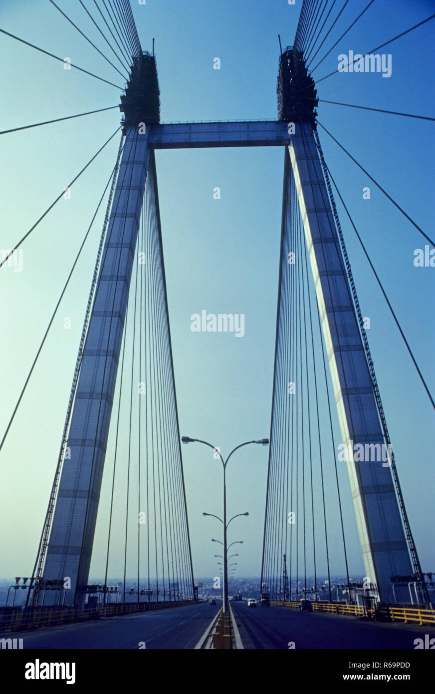Neue Howrah Bridge (vidyasagar Setu), Kalkutta, West Bengal, Indien Stockfoto