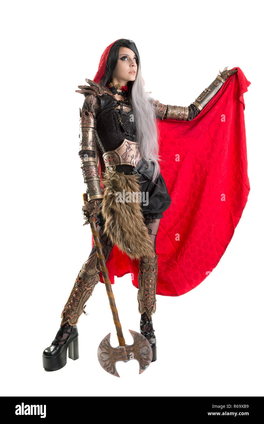 Dark Red Riding Hood Stockfoto