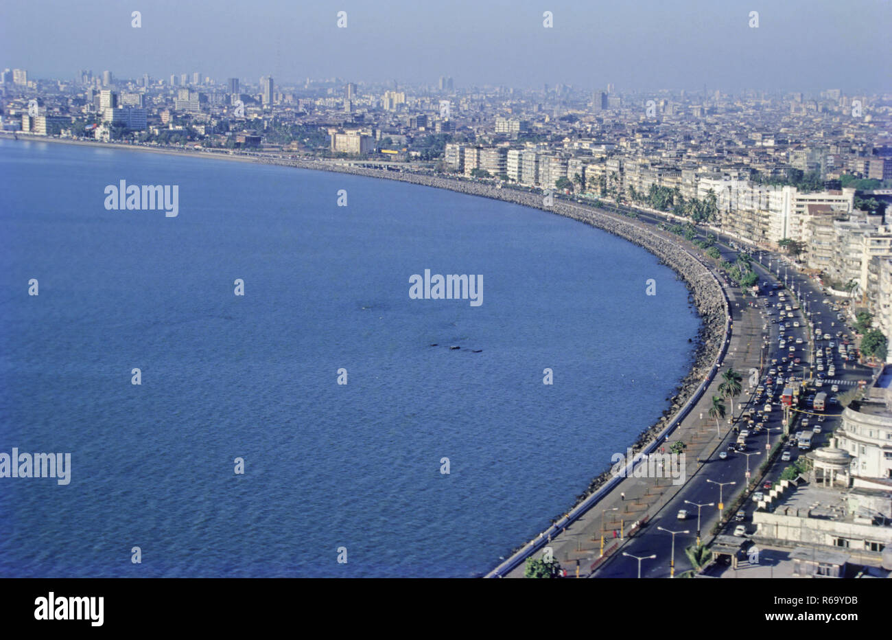 Marine Drive Aerial, Bombay, Mumbai, Maharashtra, Indien, Asien Stockfoto