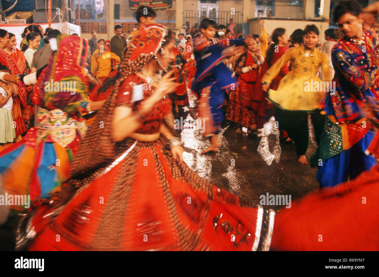 Navaratri Festival, Navratri Festival, hinduistische Festivals, Garba Tanz, Indien, Asien Stockfoto