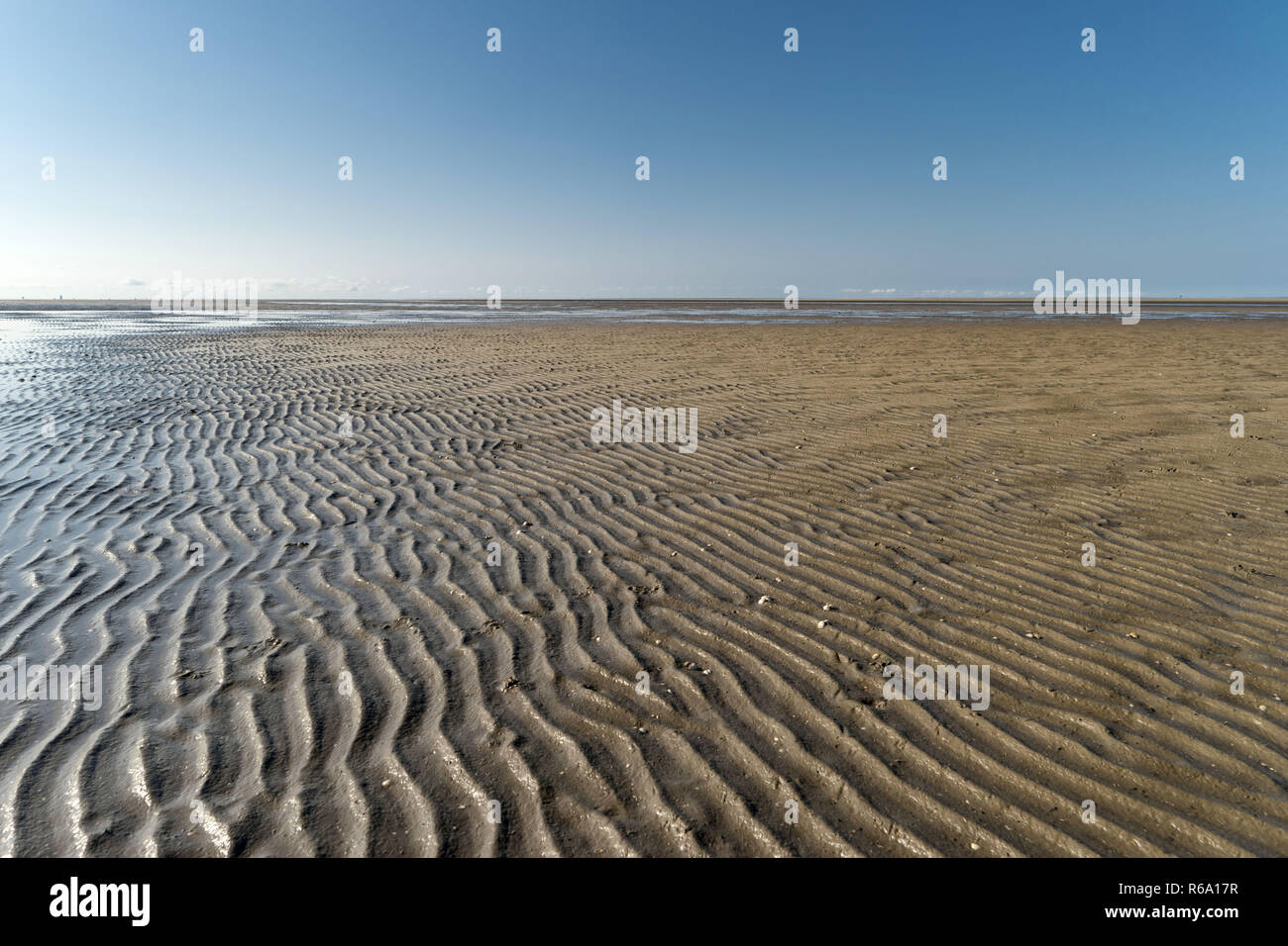 Am Strand von St. Peter-Ording in Deutschland Stockfoto