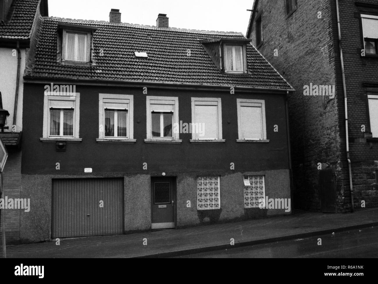 Die Stadt Neunkirchen am 2. August 1979. Geburtsort von Erich Honecker | Verwendung weltweit Stockfoto
