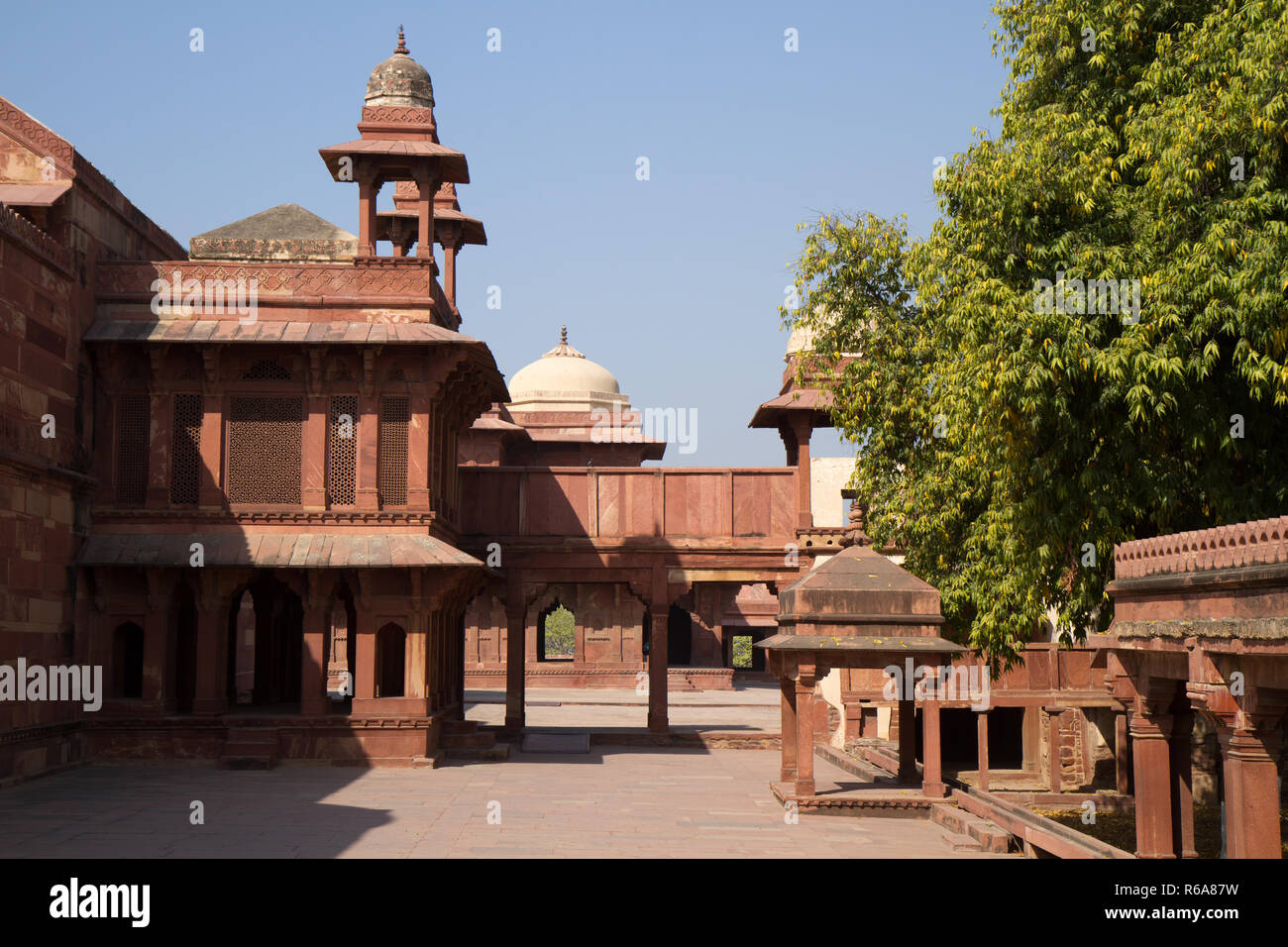 Die geisterstadt Fatehpur Sikri in Indien Stockfoto