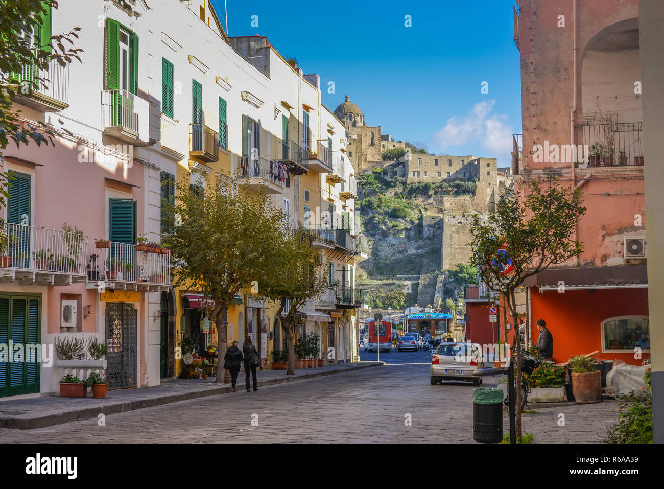 Altstadt, Ischia Ponte, Insel Ischia, Italien, Altstadt, Insel Ischia, Italien Stockfoto