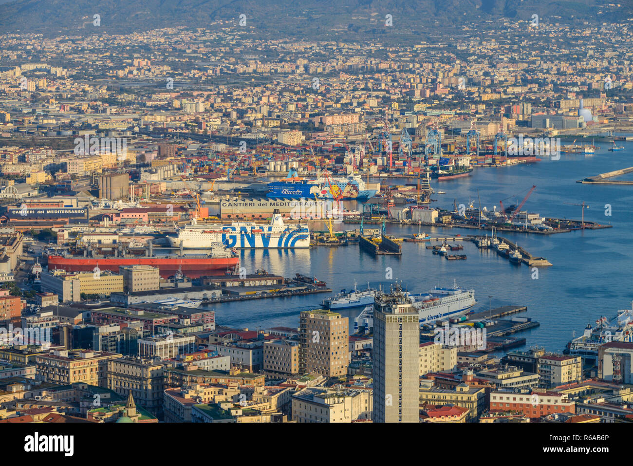 Hafen, Neapel, Italien, Hafen, Neapel, Italien Stockfoto