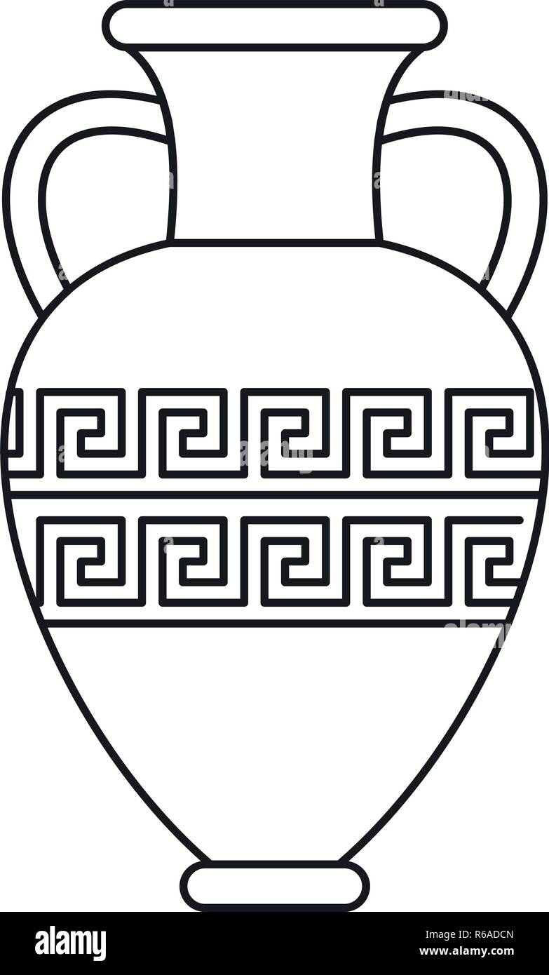 Antike vase Symbol. Übersicht antike Vase vektor Symbol für  Design auf weißem Hintergrund